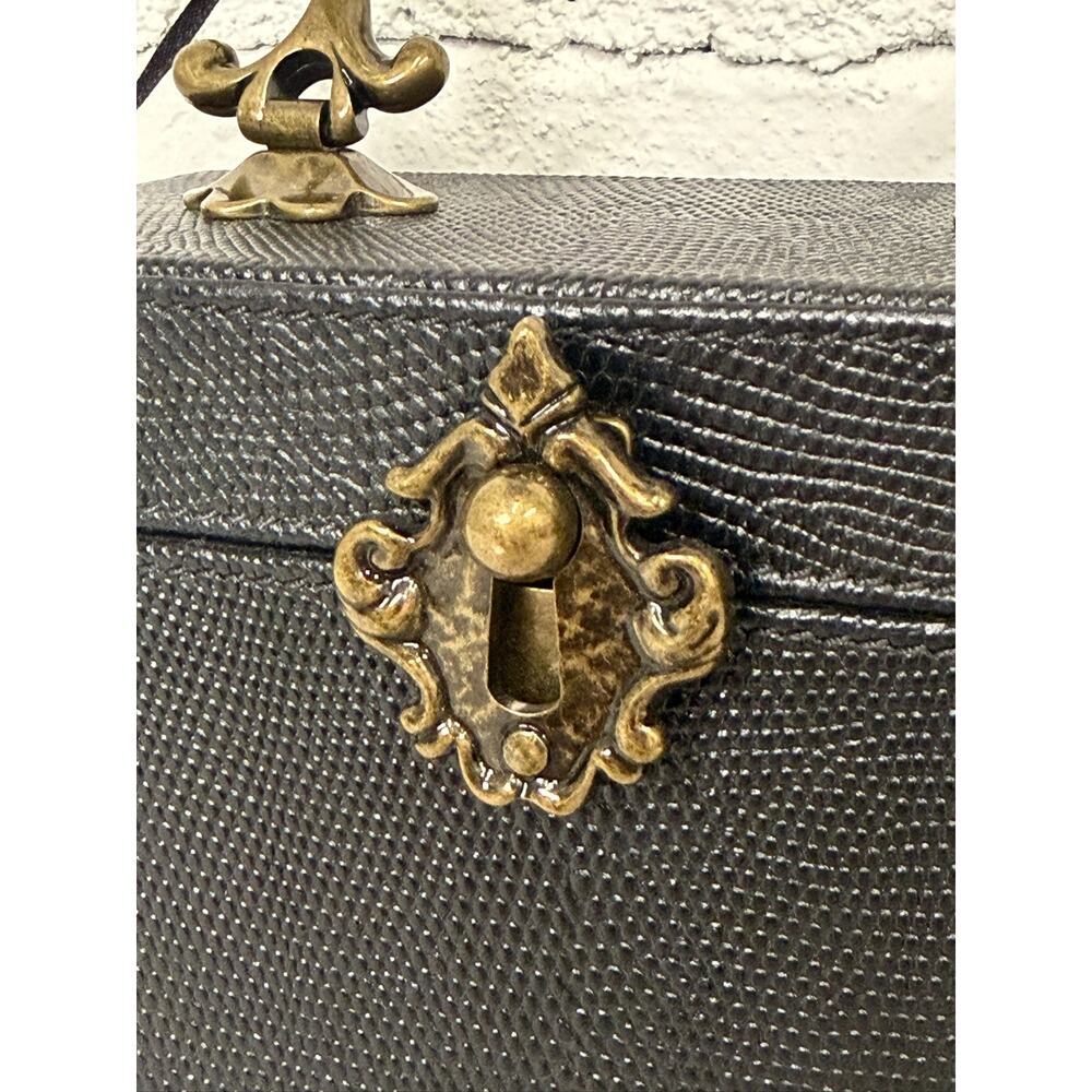 AW22 Moschino Couture Jeremy Scott Black Box Purse w/ Bronze Antique Hardware - Picture 6 of 15